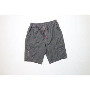 Vintage Jeep Motors Mens Size Large Faded Spell Out Baggy Fit Cargo Shorts Gray